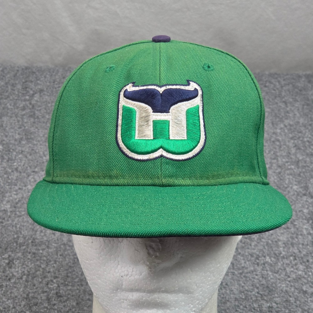 Hartford Whalers New Era Fitted Hat 7 1/8 Green NHL Hockey 59FIFTY Cap Throwback